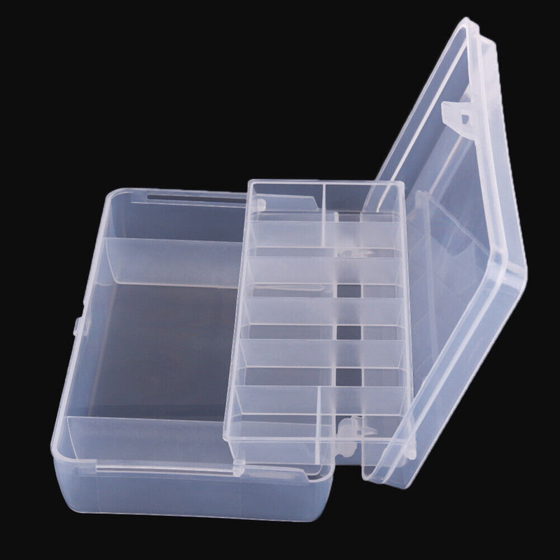 2 Layer Multifunctional Fishing Lure Plastic Box Portable Kit Storage Case Newly