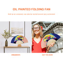 Folding Fans Eagle Pattern DIY Painting By Numbers Fans Art Home Decor for Gifts