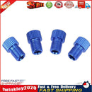 4pcs Presta to Shrader Bicycle Road Bike Valve Adapters Converters (Blue) Newly