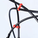 10pcs Bicycle Brake Gear Cable S Style Clips Hose Guide Line Hook (Red)