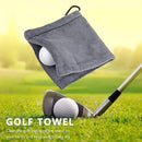 Golf Ball Cleaning Towel with Carabiner Hook Golf Club Head Wiping Cloth Cl