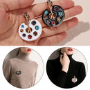 Alloy Jewelry Fashion Rhinestone Drawing Plate Brooch Enamel Creative