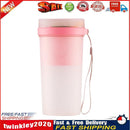 Portable Blender Wireless Juicer USB Small Lemon Orange Fruit Cup (Pink) Newly
