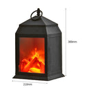 LED Fireplace Lantern Lamps Living Room Flame Christmas Night Light (C) Newly