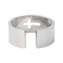 Stainless Steel Cross Couple Ring Lovers Wedding Rings Men Women Jewelry Silv