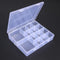 14 Compartment Transparent Plastic Jewelry Box Earrings Rings Beads Pills Storag