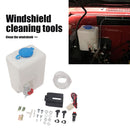 1.5L Windshield Washer Fluid Tank 12V Washer Pump Kit with Switch Pants Nozzles