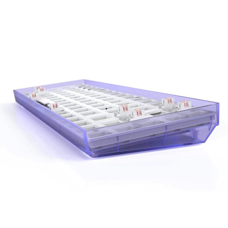 Hot Swap Keyboard Kit Bluetooth-compatible with 72pcs Red Shafts (Purple)