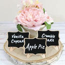 20pcs Mini Blackboard Wooden Wedding Table Message Signs Chalkboard with St