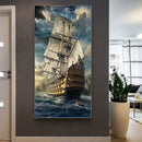 Sailboat Oil Paint By Numbers Kits Canvas Picture Wall Art DIY Craft Coloring