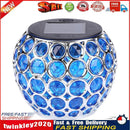 Solar LED Hollow Hanging Ball Light Outdoor Waterproof Garden Lamp (Blue) Newly