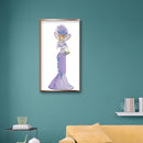 Full Dress Lady Picture Diamond 5D Drill Round Painting DIY Kit Wall Decorati