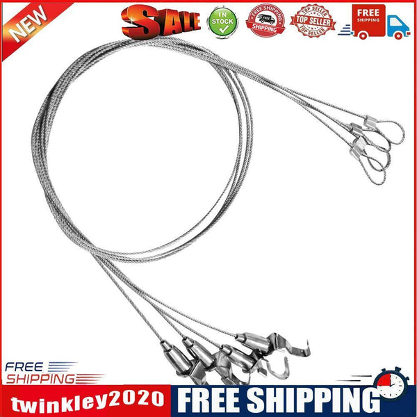 Stainless Steel Exhibition Art Gallery Photo Display Wire Cable Hook (4PCS)