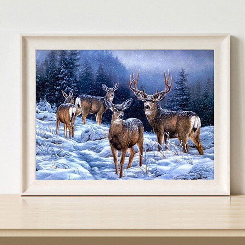 DIY Acrylic Oil Painting Canvas Deer Handpainted Acrylic Painting By Numbers Kit