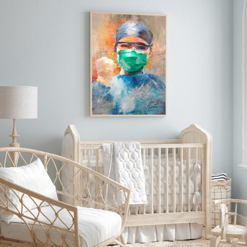 Angel Nurse Frameless Picture Oil Paint By Numbers Hand Painted Picture Kit