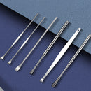 6pcs Ear Wax Picker Kit Health Care Curette Earpick Household Tool (Black) Newly