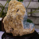 Madagascar Celestite Crystal druzy cluster sky Blue Mineral 100G Geode app O0Q5