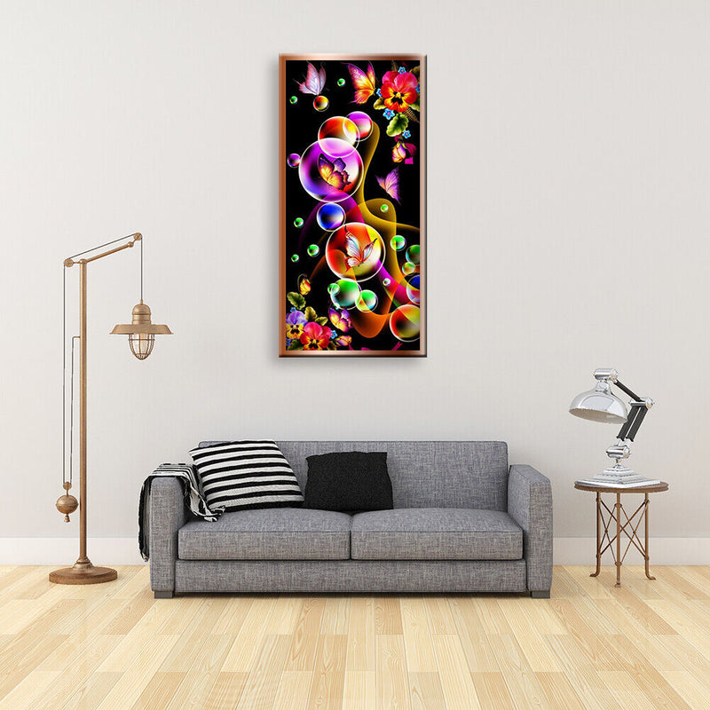 5D DIY Full Drill Diamond Painting Rhinestone Flowers Butterfly Picture Crafts
