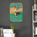 Retro Fantasy Woman Metal Plate Painting for Bar Tin Plaques Wall Sign (3)