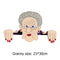 Garden Illustration Fence Decoration Wood Old Man/Lady Yard Art Sign (B) Newly