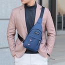 Women Fashion Solid Color Shoulder Chest Bag Travel Large Handbags (Blue)