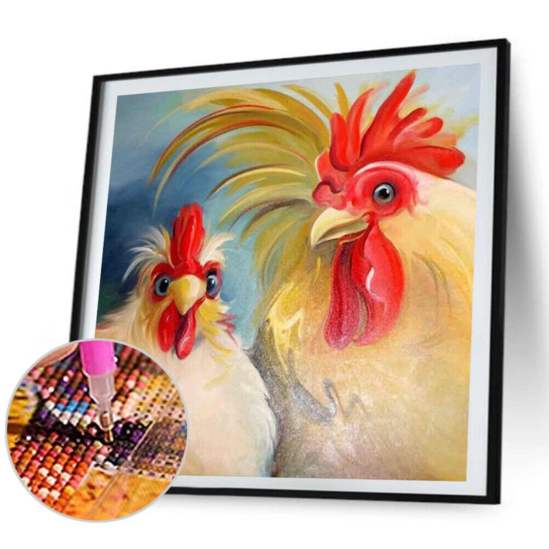 5D Diamond Painting Chicken Full Round Rhinestone DIY Wall Home Decoration Gift