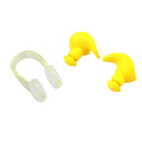 Soft Silicone Swimming Earplugs Nose Clip Set Soundproof Ear Plugs (Yellow)