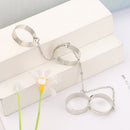 2Pcs Women Adjustable Multi-Layer Open Hip Pop Jewelry Finger Rings Punk