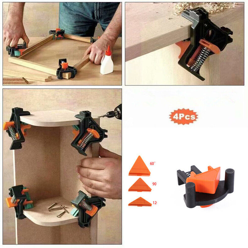 90 Degree Right Angle Clamp Fixing Clips Picture Frame Woodworking Corner Clamp