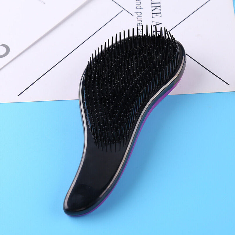 Hair Comb Detangle Hairbrush Massage Brush Curly Styling Tool (Purple)