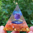 Orgonite Pyramid Peridot Chakra Healing Crystal Energy Generator Craft (B) Newly