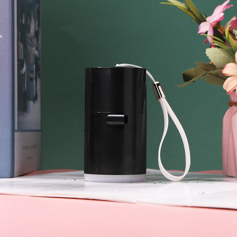 USB Mini Outdoor Inflatable Mat Air Pump Camping Emergency Lighting (Black)