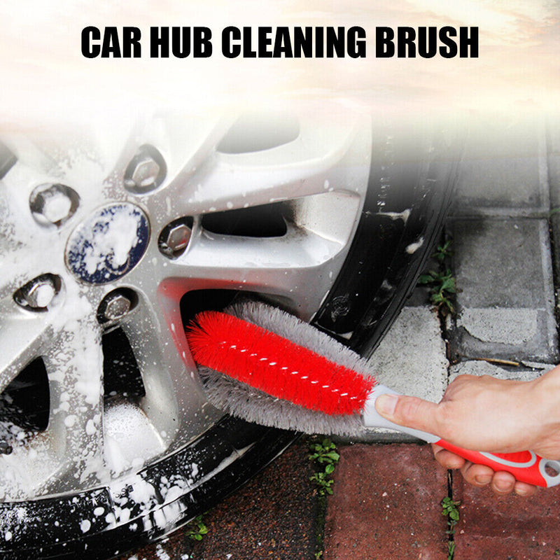 Car Wheel Hub Cleaner Brush Auto Tyre Tire Rim Scrub Cleaning Mud Remover Newly