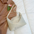 Women Classic Solid Color Handbag Lady Summer Small Zipper Tote Shoulder Bag