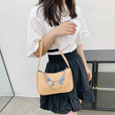 Retro Butterfly Chain PU Leather Shoulder Underarm Bag Women Casual Small P