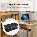 HDMI-compatible KVM Switch 4 Port 4K USB Switcher Splitter Box for Sharing