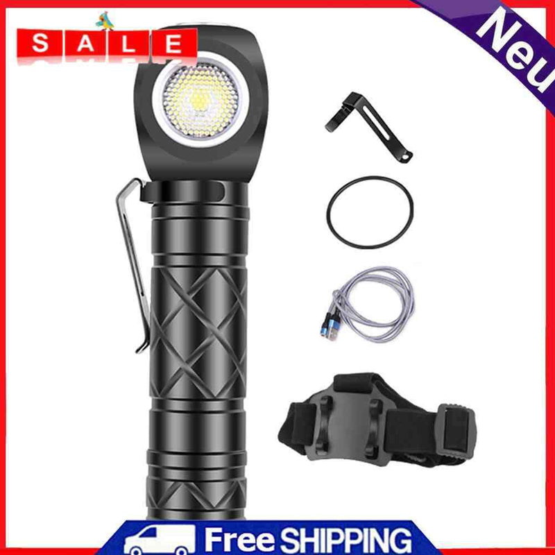 800LM Portable LED Headlight Magnetic Charging Adjustable Power Display Lights