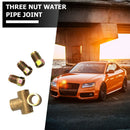 3 Way Tee Piece Brake T M10 Union + 3 Male Brake Pipe Nuts for 3/16 inch Pipe