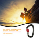 Aluminum Carabiner Outdoor Camping Climbing Hammock Lock Buckle (Black) Newly