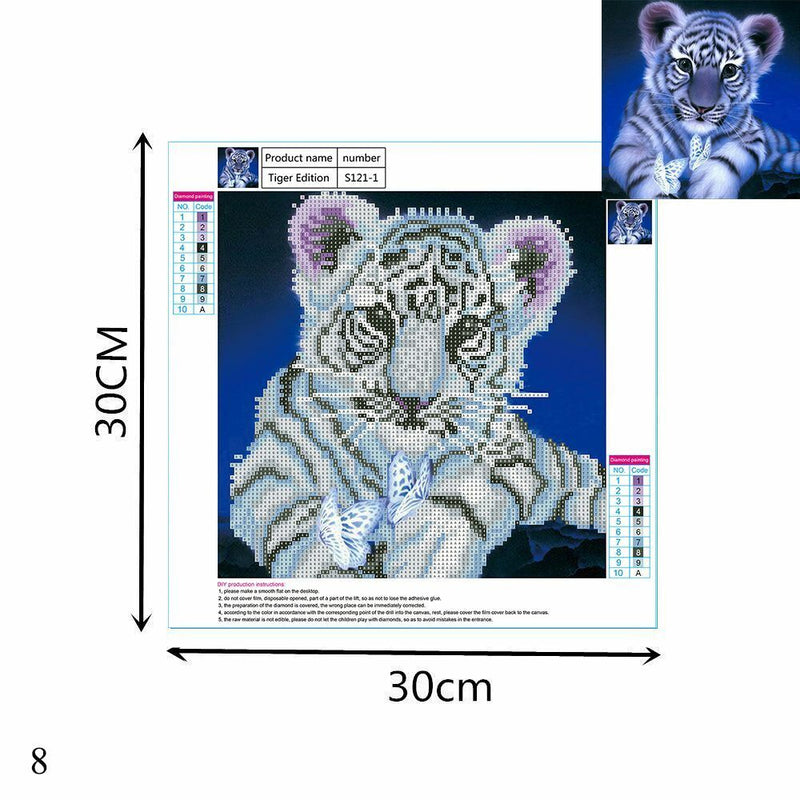 Tiger Handcraft Crystal Rhinestone Part  Drill 5D Diamond Painting Cross Stitch
