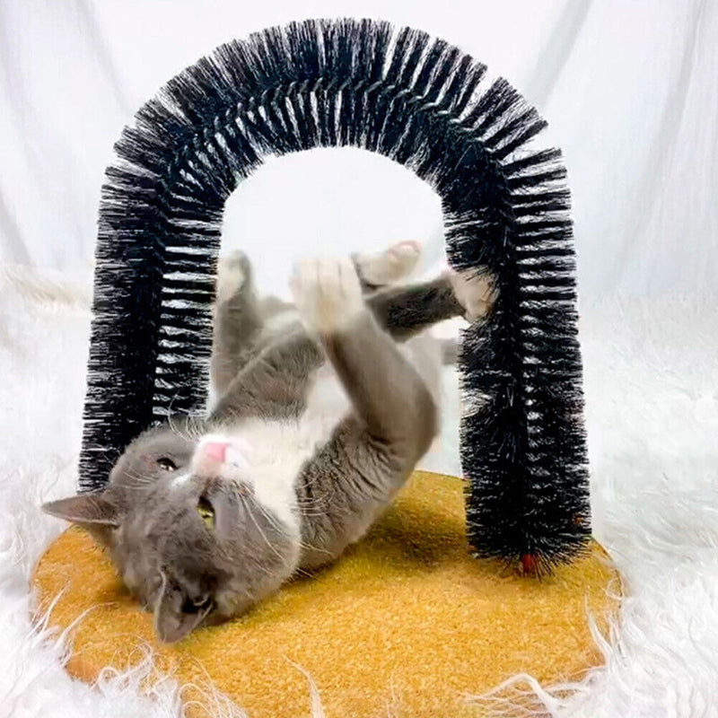 Pet Cat Massage Combs Arch Hair Grooming Scratcher Toys Hair Cleaning Brush Kit