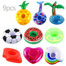 Pool Cup Holder 9 Pack Portable Floating Beverage Pool Inflatable Drink Holder
