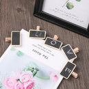Memo Wooden Label Chalkboard Message Note Clip Notice Sign Mini Blackboard