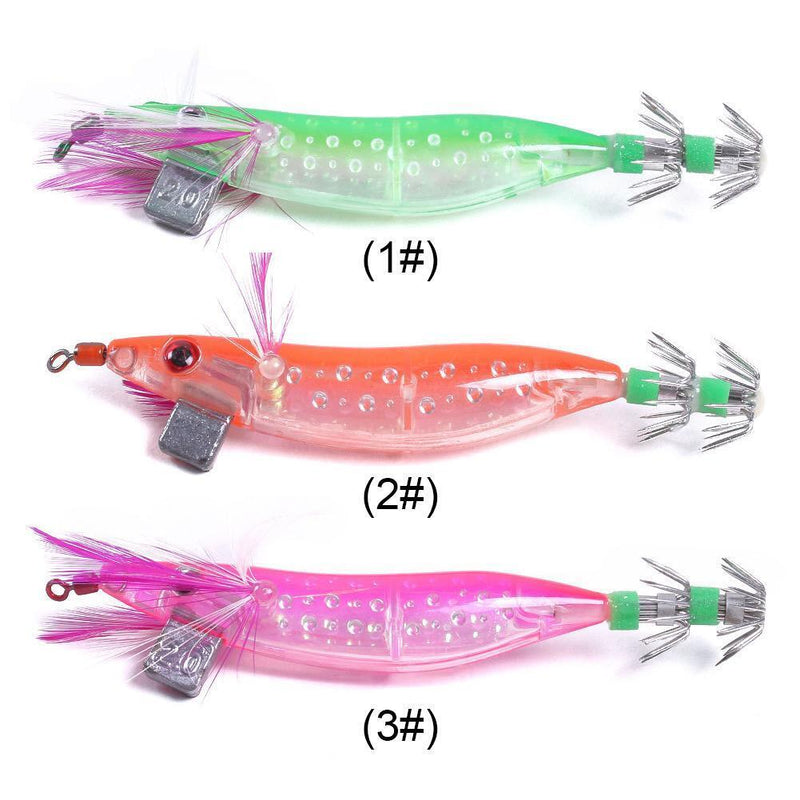 5pcs 9g/10cm Luminous Double-Layer Squid Hooks Artificial Shrimp Lure (2)