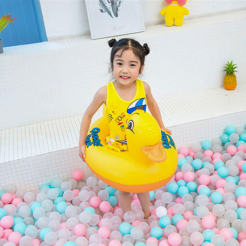 Baby Swimming Ring Seat Cute Inflatable Kid Safety Float Swim Circle Yellow