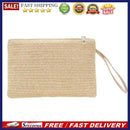 Fashion Women Bohemian Woven Clutch Wristlet Bag Summer Beach Handbags Purse