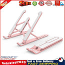 Laptop Support Holder Foldable Notebook Tablet Cooling Stand (Pink) Newly