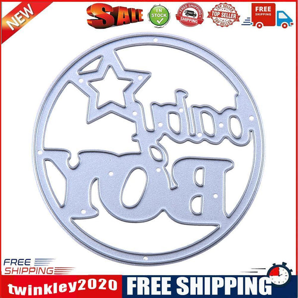 Baby Boy Cutting Die Stencil Scrapbook Album Birthday Celebration Craft-145