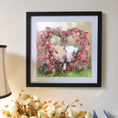 5D DIY Full Drill Diamond Painting 2 Heart Pigs Cross Stitch Embroidery Kit