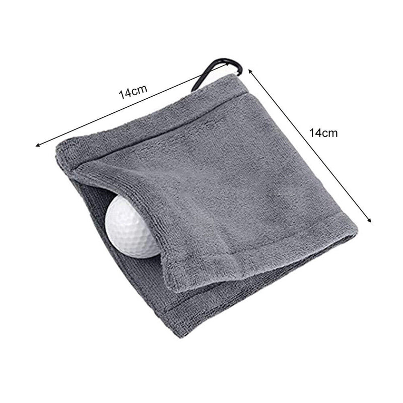Golf Ball Cleaning Towel with Carabiner Hook Golf Club Head Wiping Cloth Cl